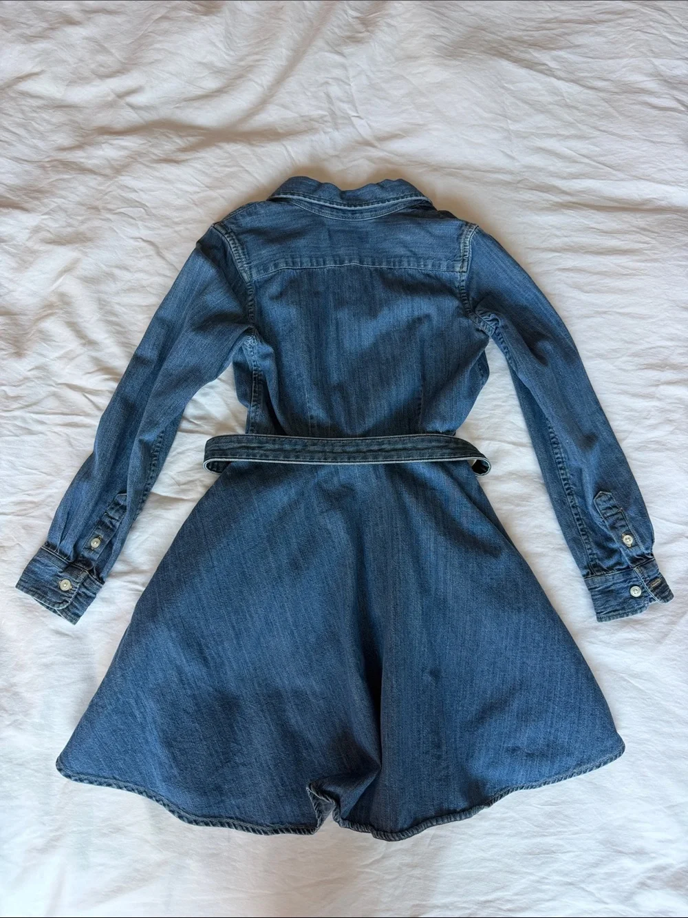 Ralph Lauren Girls' Denim Button-Front Dress - Blue